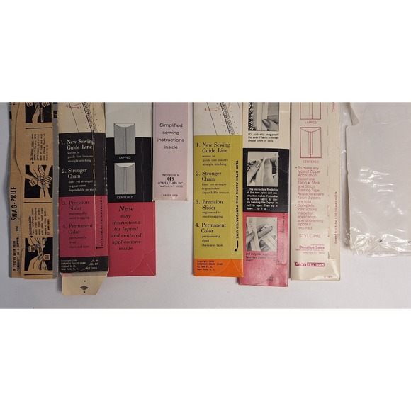 Lot of 12 Vtg Zippers 7 Inches Talon Coats And Clark - Picture 11 of 11